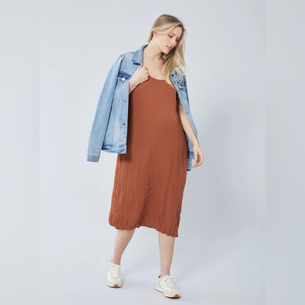 Long Sleeve Maternity Denim Jacket - Isabel Maternity by Ingrid & Isabel - Picture 2 of 11
